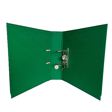 Biblioraft A4, plastifiat PP/PP, margine metalica, 75 mm, Optima Premium - verde [1]