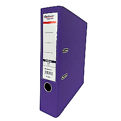 Biblioraft A4, plastifiat PP/PP, margine metalica, 75 mm, Optima Premium - violet