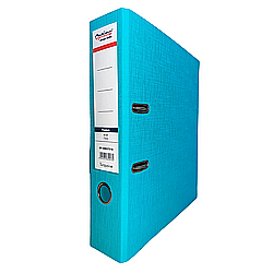 Organizare si arhivare - Biblioraft A4, plastifiat PP/PP, margine metalica, 75 mm, Optima Premium - turcoaz