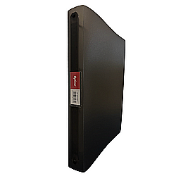 Caiete mecanice - Caiet mecanic 4 inele - D16mm, coperti flexibile PP, Optima Flex - negru transparent
