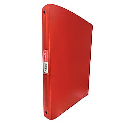Caiete mecanice - Caiet mecanic 4 inele - D16mm, coperti flexibile PP, Optima Flex - rosu transparent