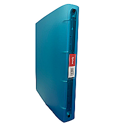 Caiete mecanice - Caiet mecanic 4 inele - D25mm, coperti flexibile PP, Optima Flex - albastru transparent
