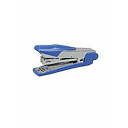 Capsatoare si capse - Capsator metalic, 15 coli, capse 10/4, Optima MS15 - argintiu cu accesorii albastre