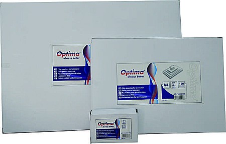 Folie pentru laminare, A4 (216 x 303 mm), 125 microni 100buc/top Optima