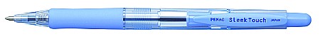 Pix PENAC Sleek Touch, rubber grip, 1.0mm, accesorii albastru pastel - scriere albastra