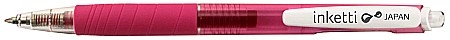 Pix cu gel PENAC Inketti, rubber grip, 0.5mm, corp roz transparent - scriere roz
