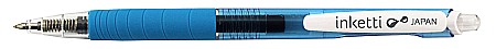 Pix cu gel PENAC Inketti, rubber grip, 0.5mm, corp bleu transparent - scriere bleu
