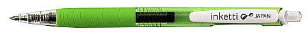 Pixuri cu gel - Pix cu gel PENAC Inketti, rubber grip, 0.5mm, corp verde lime transparent - scriere verde lime