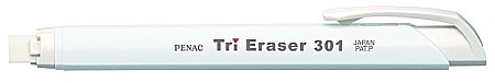 Radiere - Radiera mecanica PENAC Tri Eraser, triunghiulara, 100% cauciuc - corp alb