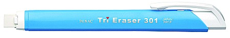 Radiere - Radiera mecanica PENAC Tri Eraser, triunghiulara, 100% cauciuc - corp albastru pastel