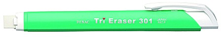 Radiere - Radiera mecanica PENAC Tri Eraser, triunghiulara, 100% cauciuc - corp verde pastel