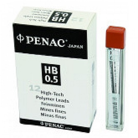 Instrumente de scris - Mine pentru creion mecanic 0,5mm, 12/set, PENAC - H