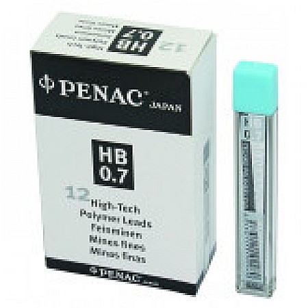 Instrumente de scris - Mine pentru creion mecanic 0,7mm, 12/set, PENAC - 2H