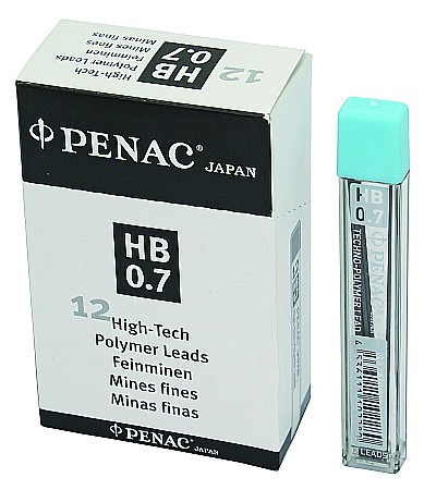 Mine pentru creion mecanic 0,7mm, 12/set, PENAC - HB
