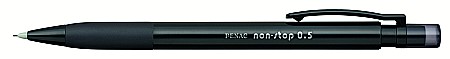 Creioane mecanice si rezerve - Creion mecanic PENAC Non-Stop, rubber grip, 0.5mm, varf plastic - corp negru