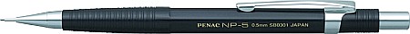 Creioane mecanice si rezerve - Creion mecanic profesional PENAC NP-5, 0.5mm, con metalic cu varf cilindric fix - corp negru