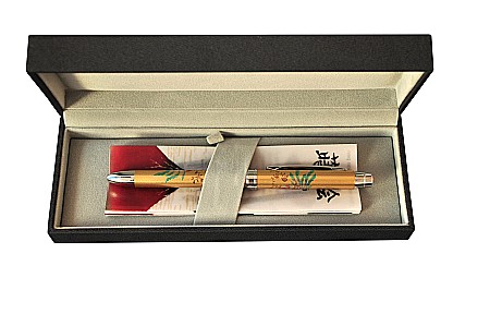 Pixuri multifunctionale - Pix multifunctional de lux PENAC Maki-E - Hoo-oo, in cutie cadou, corp auriu