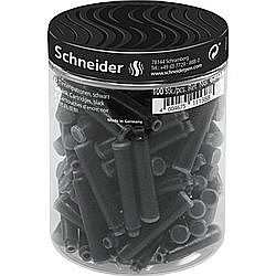 Stilouri si rezerve - Patroane SCHNEIDER, 100buc/borcan cu capac plastic - cerneala neagra