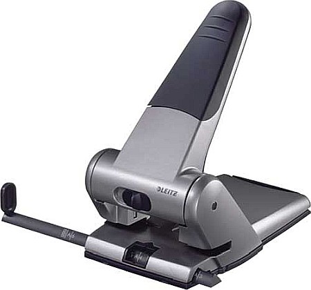 Perforatoare - Perforator metalic de mare capacitate LEITZ 5180, 65 coli - argintiu