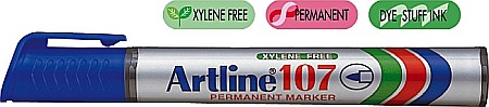 Markere permanente - Permanent marker ARTLINE 107, corp plastic, varf rotund 1.5mm - albastru
