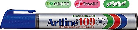Markere permanente - Permanent marker ARTLINE 109, corp plastic, varf tesit 2.0-5.0mm - albastru