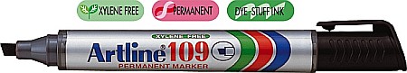 Markere permanente - Permanent marker ARTLINE 109, corp plastic, varf tesit 2.0-5.0mm - negru