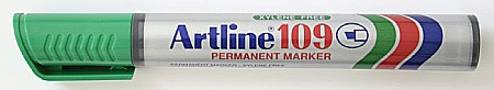 Markere permanente - Permanent marker ARTLINE 109, corp plastic, varf tesit 2.0-5.0mm - verde