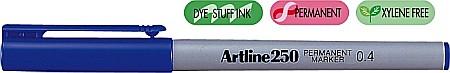 Markere permanente - Permanent marker ARTLINE 250, corp plastic, varf rotund 0.4mm - albastru