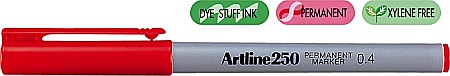 Markere permanente - Permanent marker ARTLINE 250, corp plastic, varf rotund 0.4mm - rosu