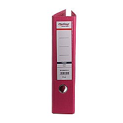 Organizare si arhivare - Biblioraft A4, plastifiat PP/PP, margine metalica, 75 mm, Optima Premium - pink