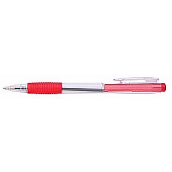 Pixuri cu mecanism - Pix cu mecanism, rubber grip, varf 0.7mm, Office Products - rosu