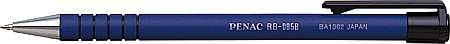 Pix PENAC RB-085B, rubber grip, 0.7mm, varf metalic, corp albastru - scriere albastra
