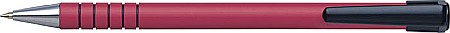 Pix PENAC RB-085B, rubber grip, 0.7mm, varf metalic, corp rosu - scriere rosie