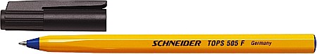 Pixuri de unica folosinta - Pix SCHNEIDER Tops 505F, unica folosinta, varf fin, corp orange - scriere albastra