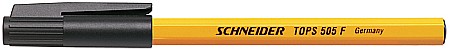 Pixuri de unica folosinta - Pix SCHNEIDER Tops 505F, unica folosinta, varf fin, corp orange - scriere neagra