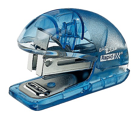 Capsatoare si capse - Mini-capsator plastic RAPID Baby Ray F4, 10 coli, blister - transparent