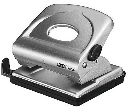 Perforatoare - Perforator metalic RAPID FMC25, 25 coli - argintiu