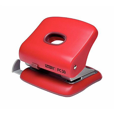 Perforatoare - Perforator plastic RAPID FC20, 20 coli - rosu