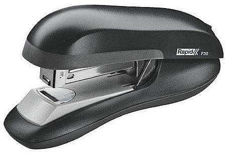 Capsatoare si capse - Capsator plastic RAPID F30, 30 coli, capsare plata - negru