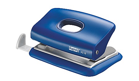 Perforatoare - Mini-perforator plastic RAPID FC10, 10 coli - albastru