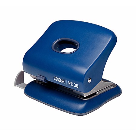 Perforatoare - Perforator plastic RAPID FC30, 30 coli - albastru