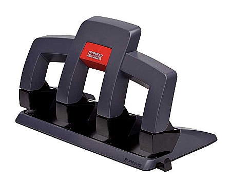 Perforatoare - Perforator plastic RAPID Supreme SP34 PressLess, cu 4 perforatii, 30 coli
