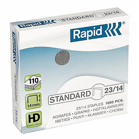 Capsatoare si capse - Capse RAPID Standard 23/14, 1000 buc/cutie - 80-110 coli