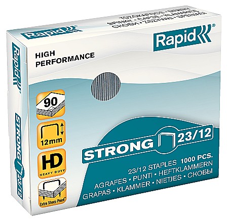 Capsatoare si capse - Capse RAPID Strong 23/12, 1000 buc/cutie - pentru 60-90 coli