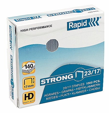 Capsatoare si capse - Capse RAPID Strong 23/15, 1000 buc/cutie - pentru 80-120 coli