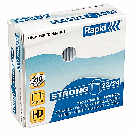 Capsatoare si capse - Capse RAPID Strong 23/24, 1000 buc/cutie - pentru 15-210 coli