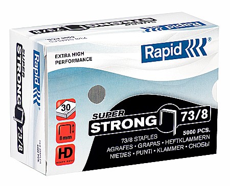 Capsatoare si capse - Capse Rapid Super Strong 73/8, 5000 buc/cutie - pentru HD 31