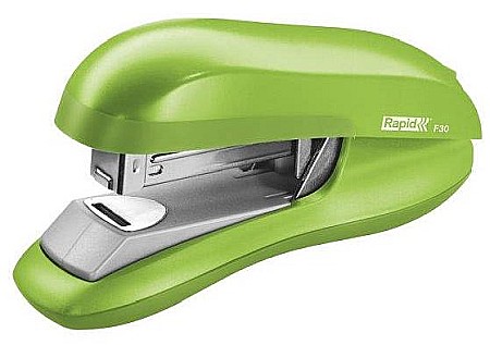 Capsatoare si capse - Capsator plastic RAPID F30, 30 coli, capsare plata - verde deschis
