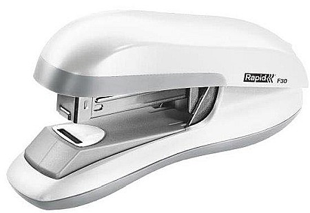 Capsatoare si capse - Capsator plastic RAPID F30, 30 coli, capsare plata - alb