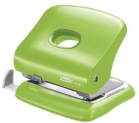 Perforatoare - Perforator plastic RAPID FC30, 30 coli - verde deschis